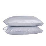 BAWHO Beautiful and Comfortable Pillowcases Pack of 2 Envelope Opening Faux Silk Pillow Protectors Cases Without Pillow Skin-Friendly Breathable/Grey/51 * 76Cm