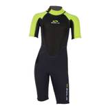 Kids Storm Shorty 3/2mm Wetsuit Navy/Lime