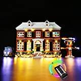 LED Lights Set for LEGO Home Alone House, USB Charging Lighting Kit for Lego Ideas Home Alone, Compatible with Lego 21330 (Only Light, No Building Model) (C_Remote Control)