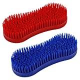 2 Pcs Silicone Horse Cleaning Grooming Brush Horse Grooming Brush Equestrian Massage Tool for Horse Grooming Care