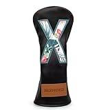 BAIRBRE Golf Club Covers Driver Covers Fairway Wood Head Cover Hybrid Headcover 3 Wood Headcovers Leather 3 Wood Headcovers Golf Head Covers for Scotty Cameron Taylormade Titleist Odyssey,Black