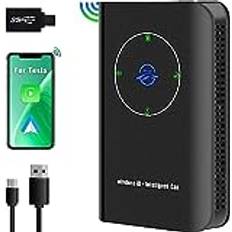 CAMECHO CarPlay Wireless Android Car Adapter for Tesla Model Y 3 X S, Plug & Play Wireless CarPlay Dongle, Supports EQ/Siri/Voice Assistant/SWC/OTA Updates