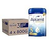 Aptamil Advanced 3 Toddler Baby Milk Powder Formula, from 1 Year, 800g (Pack of 4)