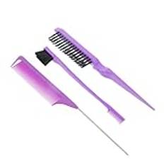 Housoutil 1 Set Hair Comb Professional Styling Tools Home Use Combs Hair Dye Brush Hair Teasing Comb Hairstyle Tool Detangling Paddle Brush Hair Stylist Comb Abs Hair up Household Purple