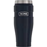 THERMOS Stainless King Travel Tumbler, 1 Count (Pack of 1), Matte Blue