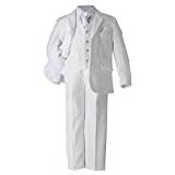 Boy’s Ceremony Suit for Christenings, Communion, White, Ivory or Black, Product Shipped from France - White - 14 Years