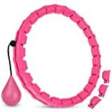 2023 Smart Hula Hoop Fitness Hula Hoop with Ball Smart Hula Ring Hoops Weighted Hula Circle 24 Detachable Fitness Ring with 360 Degree Auto-Spinning Ball Gymnastics Adult Fitness