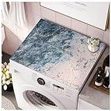 BLUEZY Washer and Dryer Top Protector, Resistant Washing Machine Dust Cover, Washer Dryer Top Mat Covers, Anti-Slip Fridge Dust Cover, tumble dryer cover, Non-slip Dustproof Fast Drying C,50 * 50CM
