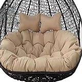 2 Seater Outdoor Egg Chair Swing, 2 Person Hanging Egg Chair, Double Hanging Basket Chair, Hanging Hammock Chair Replacement (Only) (Size: 170x