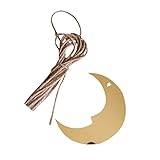 Ciieeo 10pcs Christmas Hanging Pendant Gold Decor Golden Moon Ornament Christmas Moon Ornaments Christmas Round Pendant Sticker Decor Christmas Stickers Star Garland Mirror Two-color