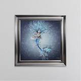 MERAKI Mermaid 1 Framed Wall Art - 75CM X 75CM - METALLIC VEGAS FRAME