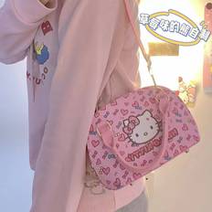 Sanrio Hello Kitty Girl Messenger Bag Cute Girl Handbag Large Capacity Shoulder Bag - A