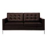 Knoll International - Florence Knoll 2-Seater Sofa - braun/Leder Volo Coffee Bean - brown (82.0 x 159.0 x 80.0cm)