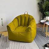 FBKPHSS Bean Bag Chair Cover (No Beans), Bean Bag Chair Cover Only Without Filling Removable Linen Cover Sofa Lazy Sack for Adults, Couples,green,60 * 55 * 68cm
