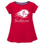 Girls Toddler Red Utah Tech Trailblazers A-Line Top