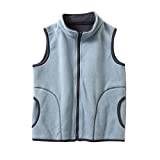 Boys Dressy Winter Coats Toddler Kids Baby Girls Boys Winter Warm Thick Cotton Sleeveless Patchwork Vest Clothes 2t Coats for Boys Blue