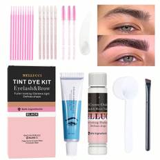 SHEIN Lash Tint Kit Brow Tint Kit Black Color Professional Eyebrow  Eyelash Tint Dye Kit  Weeks LongLasting For Salon And Home DIY Use