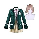 Zhongkaihua Anime Cosplay Costume Nanami ChiaKi/Sonia Nevermind Cosplay Uniform Outfit Full Set Wig Accessories Costumes Halloween Carnival Dress Up Party