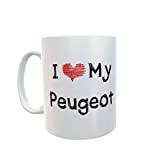 Peugeot Mug Gift – I Love Heart My - Novelty Cute Car Owner Driver Ceramic Cup