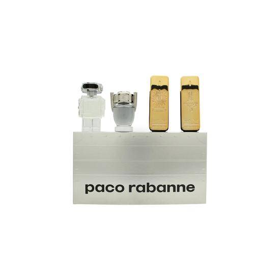 Paco Rabanne Miniatures For Him Gift Set 5ml 1 Million Eau De Toilette + 5ml 1 Million Parfum Eau De Parfum + 5ml Invictus Eau De Toilette + 5ml Phantom Eau De Toilette