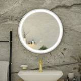 RAK Picture Round 800mm Chrome LED Illuminated Bathroom Mirror