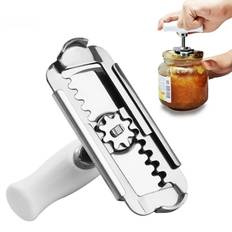 Adjustable Can Opener Stainless Steel Lid Can Opener Bottle Opener Kitchen Accessories Rv Kitchen Utensils - White