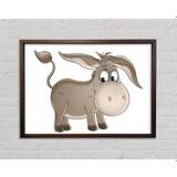 Donkey Short Legs White - Single Picture Frame Art Prints on Canvas