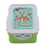 Tyrrell Katz Jungle Children’s Lunch Box · Cute Giraffe, Monkey, Crocodile & Meerkat · Easy Open/Close Clips · Freezer & Dishwasher Safe
