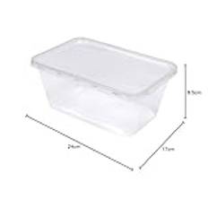 We Can Source It Ltd 25 750ml Plastic Food Containers with Lids | Food Grade BPA Free | Microwave Dishwasher Freezer Safe | Food Storage Meal Prep Lunch Box Kitchen Takeaway