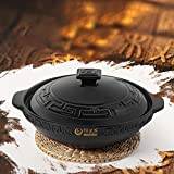 YISUPP Casserole Dishes with Lids Non-Stick Pan Soup Pot Shallow Casserole Pans Soup Pot, Healthy Baking Dish for Dinner, Banquet And Party,black-2.6L