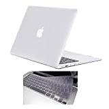 FINDING CASE For MacBook Air 13"/13.3" case A1369 / A1466, BUNDLE 2 in 1 MacBook Air 13 inch,Glossy Crystal Hard Case With UK/EU layout Silicone Keyboard Cover (crystal Clear)