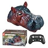 DASHIELL Simulated Hippopotamus Rc Boat, 2.4ghz Remote Control Hippopotamus Rc Boat, Simulation Hippopotamus Head Electric Boat Spoof Toy for Boys and Girls 6+