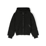 Canada Goose Kids - Black Grizzly Hooded Bomber Jacket - Kids - Polyester/Polyamide/Cotton/Feather Down - 4