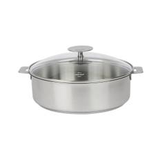 Cristel Mutine Satin 3.5Qt Saute Pan With Lid And Removable Handle