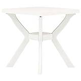 Lechnical Bistrot Table White 70 x 70 x 72 cm Plastic Bistro Table, Outdoor Bar Table, Garden Table, Outdoor Table