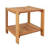 Sunnydaze Meranti Wood Outdoor Side Table