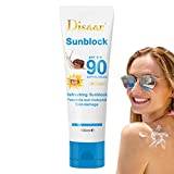 Face Sunscreen - Face Sun Cream Facial Protection - Sweatproof Facial Sunscreen Moisturizer, SPF 90+ Moisturizing Sunscreen for Sensitive Skin and Dry Skin Boosting Skin Moisture Baok