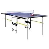 Charles Bentley 6ft9in 3/4 Junior Folding Table Tennis Table - Bats, Balls & Net