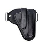 WC_Leather Gun Holster for Men Glock Holsters for Pistols Right handgun holsters Fits Glock 19 Gen 3 26 27 42 48 S&W M&P Shield Pistol Holster/Gun holster/Leather Holsters for Concealed Carry(Black)