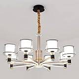 Living Room Chandelier, Light Arm LED Ceiling Light, 3-Color Dimming 72W, 96W, 144W Aluminum Decorative Lighting Fixture, Sealed Acrylic Lampshade, Height Adjustable