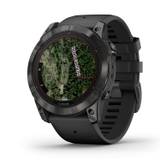 Garmin Fenix 7X Pro Sapphire Solar 51mm Carbon Grey DLC Titanium Case Black Strap Watch