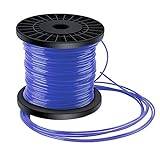 Forever Speed Replacement Strimmer Line Heavy Duty Nylon Trimmer Strimmer Line Cord String Wire for Grass line 5-Edge Diameter 2.4 mm x 100 Meters - Blue
