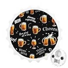 Beer Glasses Cups Portable Strong Fridge Magnets Bottle Opener Cute Kitchen Home Decor Outdoor White-style