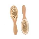 FRCOLOR 3pcs Baby Bristle Baby Bath Time Brush Registry Gift for Infant Newborn Baby Comb Kids Comb Baby Kit Toddler Scrubber Brush Infant Comb Combs Wool Brush Soft Child Wooden