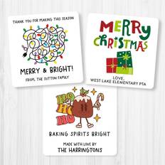 Personalized Holiday Gift Tag Stickers | Set Of 24
