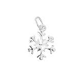 Sterling Silver 925 Small Snowflake Charm Pendant 14mm