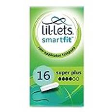Lil-Lets Non-Applicator Super Plus Tampons, 1 Pack of 16, Heavy Flow
