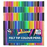 100 Felt Tips Colouring Pens for Adults & Kids | Felt Tip Pens for Children | Drawing Coloured Pens Felt Pens, Colouring Pens for Kids | Coloured Markers Pack | Felt Tip Pens for Adults Colouring Book
