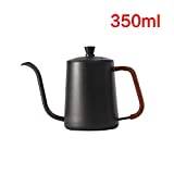 Drip Kettle 350ml 600ml Coffee Tea Pot Non-stick Coating Food Grade Stainless Steel Gooseneck Drip Kettle Swan Neck Thin Mouth (Color : Insulated B 350ml)