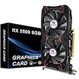 SHOWKINGS Radeon RX 5500 XT Graphics Card, 8GB GDDR6 128 Bit Video Card PCI Express 4.0X8 Dual Cooling Fan Computer Gaming GPU with HDMI and DP Output